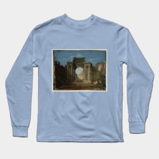 A Capriccio with the Dome of St Peter's, Rome, Seen through a Ruined Triumphal Arch, 1797 Long Sleeve T-Shirt